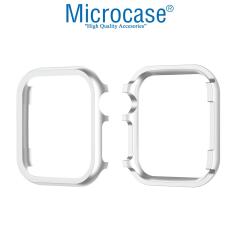 Microcase Apple Watch Ultra 49mm Metal Çerçeve Kılıf - Gümüş AL3395
