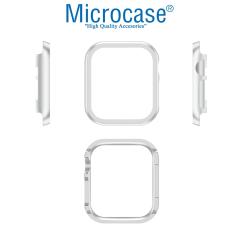Microcase Apple Watch Ultra 49mm Metal Çerçeve Kılıf - Gümüş AL3395