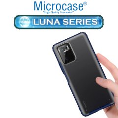 Microcase Xiaomi Poco X3 GT Luna Serisi Köşe Korumalı Sert Rubber Kılıf - Mavi