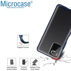 Microcase Xiaomi Poco X3 GT Luna Serisi Köşe Korumalı Sert Rubber Kılıf - Mavi