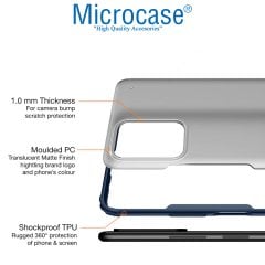 Microcase Xiaomi Poco X3 GT Luna Serisi Köşe Korumalı Sert Rubber Kılıf - Mavi