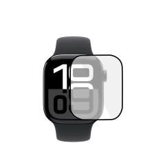 Microcase Apple Watch Series 10 42mm Tam Kaplayan Kavisli Ekran Koruyucu 3D Pet Film - Siyah AL3385