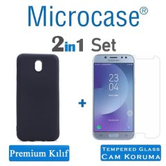 Microcase Samsung J5 Pro Premium Mat Silikon Kılıf + Ekran Koruma
