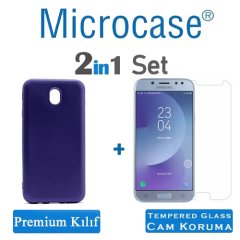 Microcase Samsung J5 Pro Premium Mat Silikon Kılıf + Ekran Koruma