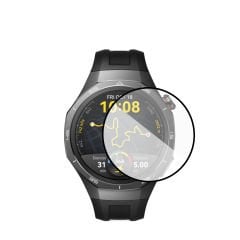 Microcase Huawei Watch GT 5 Pro  46mm İiçin Tam Kaplayan Kavisli Ekran Koruyucu 3D Pet Film - Siyah AL3385