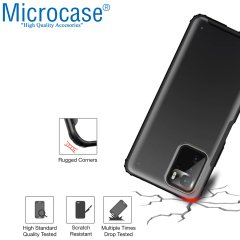 Microcase Xiaomi Redmi Note 10 Pro 5G Luna Serisi Köşe Korumalı Sert Rubber Kılıf - Siyah