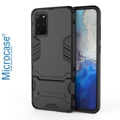 Microcase Samsung Galaxy S20 Plus Alfa Serisi Armor Standlı Perfect Koruma Kılıf - Siyah