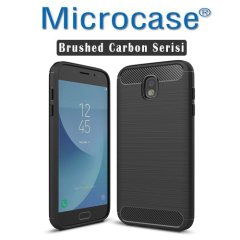 Microcase Samsung J5 Pro Brushed Silikon Kılıf + Ekran Koruma