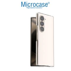 Microcase Samsung Galaxy Z Fold 6  Için Sert Kristal Kapaklı Kılıf Şeffaf- AL3157