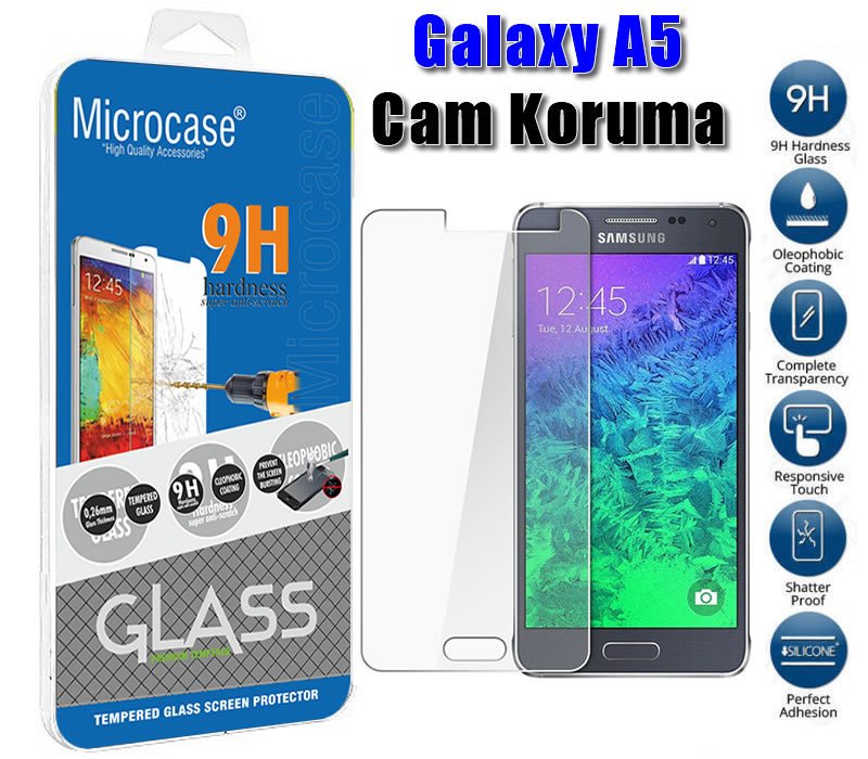 Microcase Galaxy A5 Tempered Glass Cam Koruma