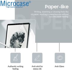 Microcase iPad Pro 12.9'' 2022 M2 Tablet Paper Like Pencil Destekli Kağıt Hissi Veren Mat Ekran Koruyucu - AL3289