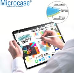 Microcase iPad Pro 12.9'' 2022 M2 Tablet Paper Like Pencil Destekli Kağıt Hissi Veren Mat Ekran Koruyucu - AL3289