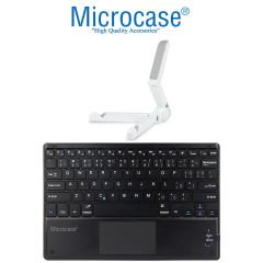 Microcase Lenovo Tab P11 (2. Nesil) 11.5 inch Tablet Bluetooth Touchpad Klavye 28 cm (TR Sticker) + Tablet Standı - AL2756
