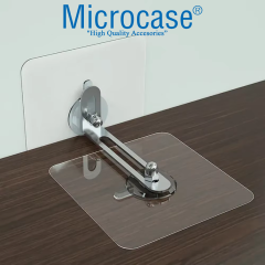 Microcase Güçlü Plastik Yapışkanlı Paslanmaz Şeffaf Çok Amaçlı Fonksiyonel Ayarlanabilir Dolap Raf Eşya Sabitleme Aparatı 4 Adet - AL5019