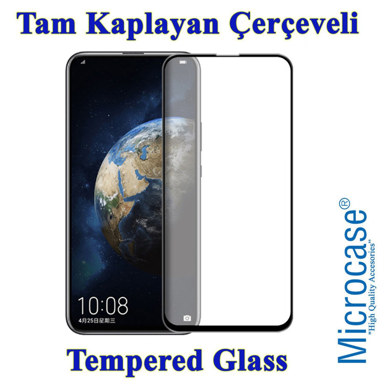 Microcase Huawei Magic 2 Tam Kaplayan Çerçeveli Tempered CAM