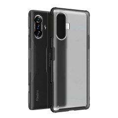 Microcase Xiaomi Redmi K40 Gaming Luna Serisi Köşe Korumalı Sert Rubber Kılıf - Siyah