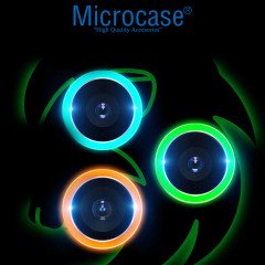 Microcase iPhone 13 Pro Fosfor Işıklı Kamera Camı Lens Koruyucu Halka Set - Sarı AL2883