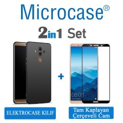 Huawei Mate 10 Pro Elektrocase Silikon Kılıf + Tam Kaplayan Cam