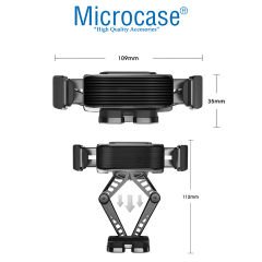 Microcase Araç İçi Izgaralıktan Kelepçeli Otomatik Kavramalı Telefon Tutucu - AL3740