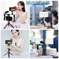 Microcase Şarjlı Çok Fonksiyonlu Ayarlanabilir RGB Ürün Çekim Işığı Softbox Fotoğraf Stüdyo Aydınlatması Cep Ledi AL4965