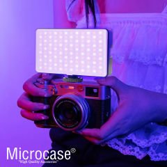Microcase Şarjlı Çok Fonksiyonlu Ayarlanabilir RGB Ürün Çekim Işığı Softbox Fotoğraf Stüdyo Aydınlatması Cep Ledi AL4965