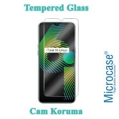 Microcase Realme 6i - Realme 5 - Realme 5i Brushed Carbon Fiber Silikon Kılıf - Siyah + Tempered Glass Cam Koruma