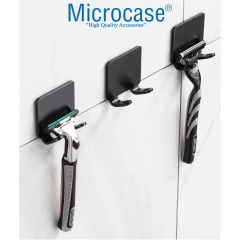 Microcase Alüminyum Yapışkanlı Paslanmaz Traş Bıçağı Tutucu Askısı 2 Adet - AL5017