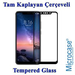Microcase Xiaomi Redmi Note 6 Pro Tam Kaplayan Çerçeveli Cam Syh