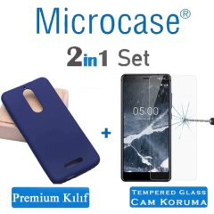 Microcase Nokia 5.1 Premium Matte Silikon Kılıf + Ekran Koruma