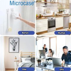 Microcase Güçlü Plastik  Yapışkanlı  Hanger   Banyo Mutfak Eşya  Vb. Ürün  Askılığı AL4465- 2 Adet