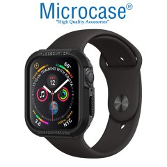 Microcase Apple Watch Seri 4 - 5 40 mm Armor TPU Silikon Kılıf - Siyah
