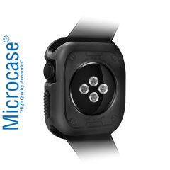 Microcase Apple Watch Seri 4 - 5 40 mm Armor TPU Silikon Kılıf - Siyah