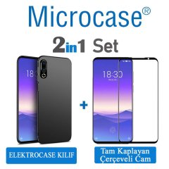 Meizu 16s Elektrocase Silikon Kılıf + Tam Kaplayan Cam