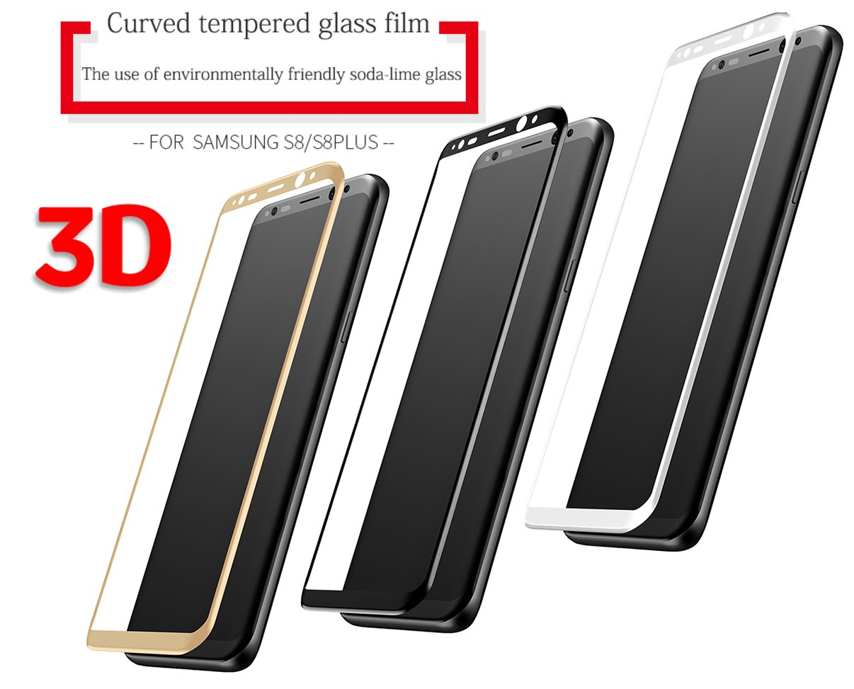Samsung Galaxy S8 - S8+ Plus 3D Curved Full Ekran Tempered Glass