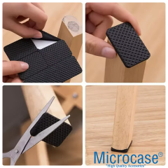 Microcase 24in1 Yapışkanlı Ses Gıcırdama ve Çizik Önleyici Eşya Mobilya Ayak Pedi Seti Kare Tasarım - AL5008
