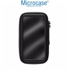 Microcase Universal Su Geçirmez Bisiklet Motosiklet Telefon Tutucu Fermuarlı Çanta XL Siyah - AL2927