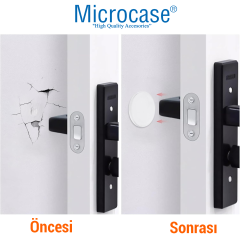 Microcase Darbe Önleyici Yapışkanlı Silikon Kapı Kolu Stoperi Tamponu Yuvarlak Tasarım - AL5006 1 Adet