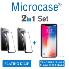 Microcase iPhone XR Plating Silikon Kılıf + CAM (SEÇ)
