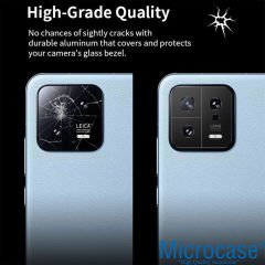 Microcase Xiaomi 13 (Global) Kamera Lens Koruma Halkası - Kapalı Tasarım Siyah AL3401