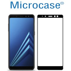 Samsung Galaxy A8 Plus 2018 Tam Kaplayan Çerçeveli Tempered Cam