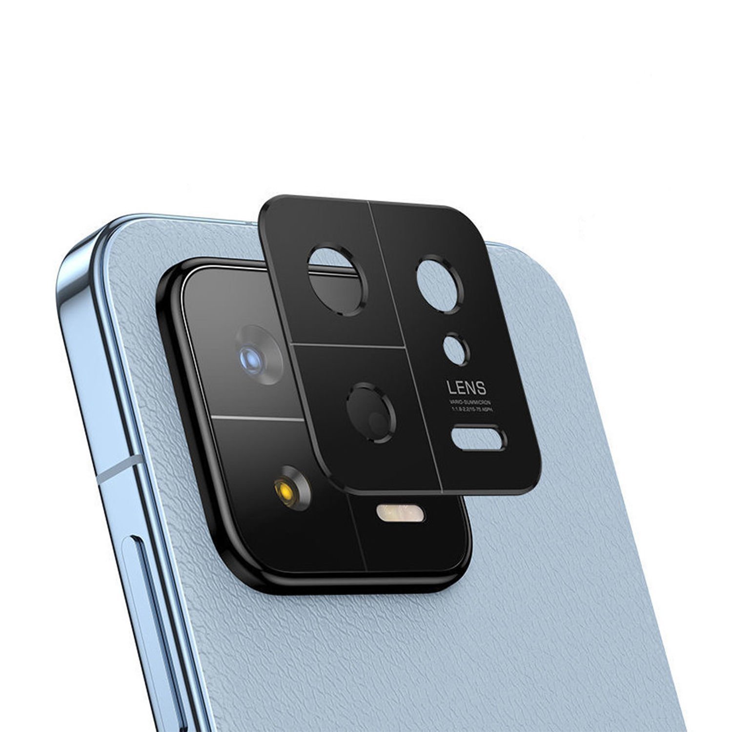 Microcase Xiaomi 13 (Global) Kamera Lens Koruma Halkası - Kapalı Tasarım Siyah AL3401