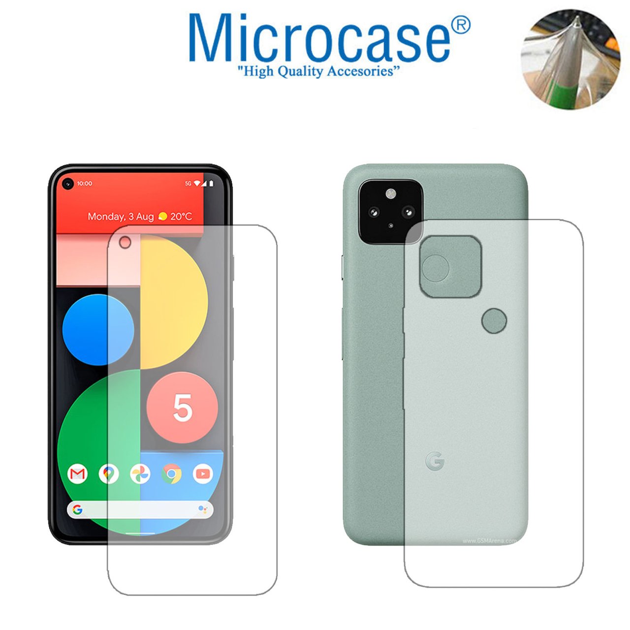 Google Pixel 5 Full Ön Arka Kaplama TPU Soft Film