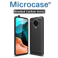 Microcase Xiaomi Poco F2 Pro - Redmi K30 Pro Brushed Carbon Fiber Silikon Kılıf - Siyah