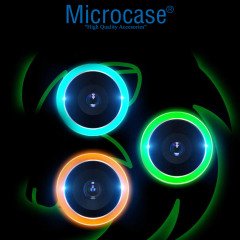 Microcase iPhone 13 Mini Fosfor Işıklı Kamera Camı Lens Koruyucu Halka Set - Pembe AL2883