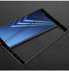 Samsung Galaxy A8 2018 Tam Kaplayan Çerçeveli Tempered Cam Koruma