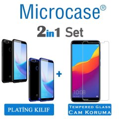 Huawei Y6 2018 Plating Silikon Kılıf + CAM (SEÇ)