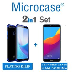 Huawei Y6 2018 Plating Silikon Kılıf + CAM (SEÇ)