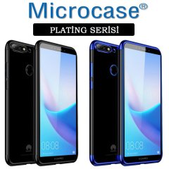 Huawei Y6 2018 Plating Silikon Kılıf + CAM (SEÇ)