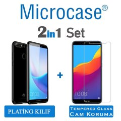Huawei Y6 2018 Plating Silikon Kılıf + CAM (SEÇ)