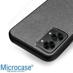 Microcase OnePlus Nord 2T Fabrik Serisi Kumaş ve Deri Desen Kılıf
